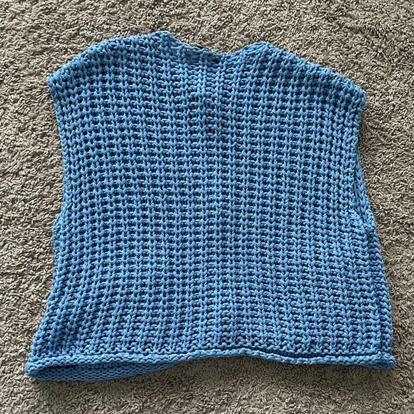 Zara Blue Knit Vest - Picture 2 of 2